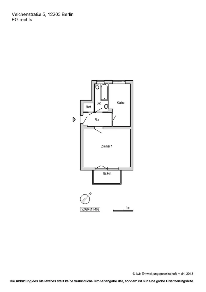 1 room apartment with 38 m² in Berlin – Photo 6