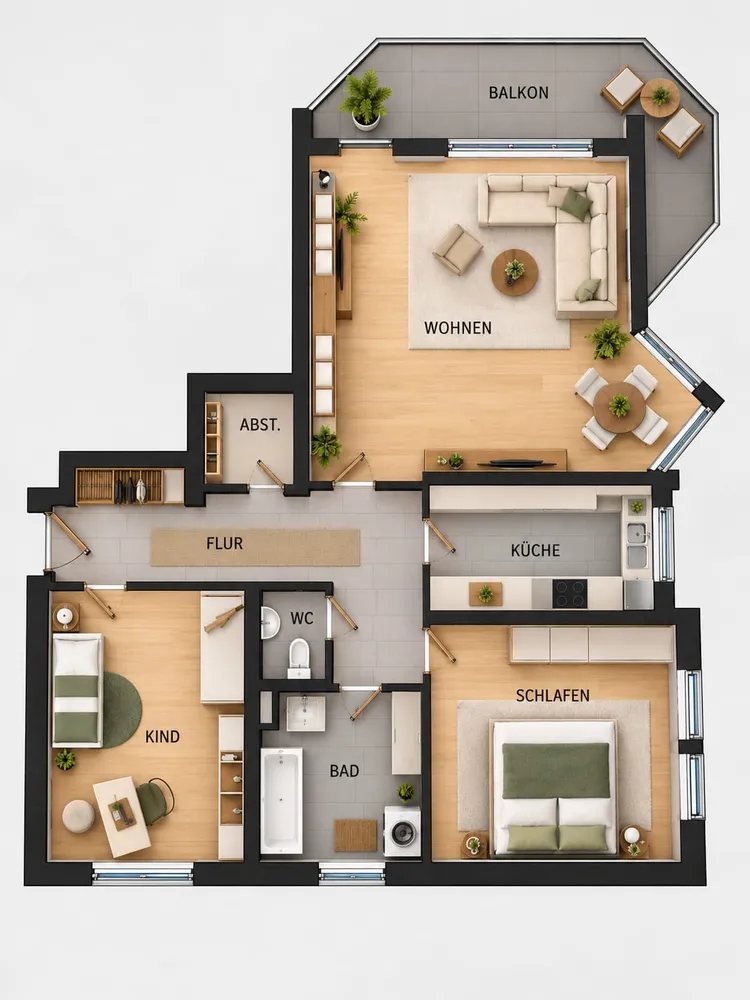4 Zimmer Wohnung mit 89 m² in Schwäbisch Hall – Bild 3