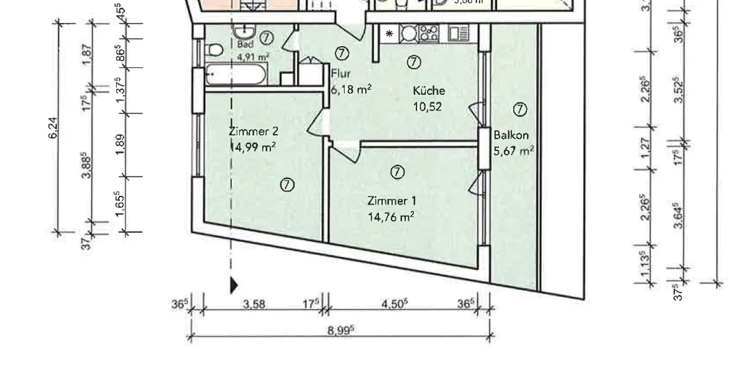 2 Zimmer Wohnung mit 57 m² in Mannheim – Bild 5