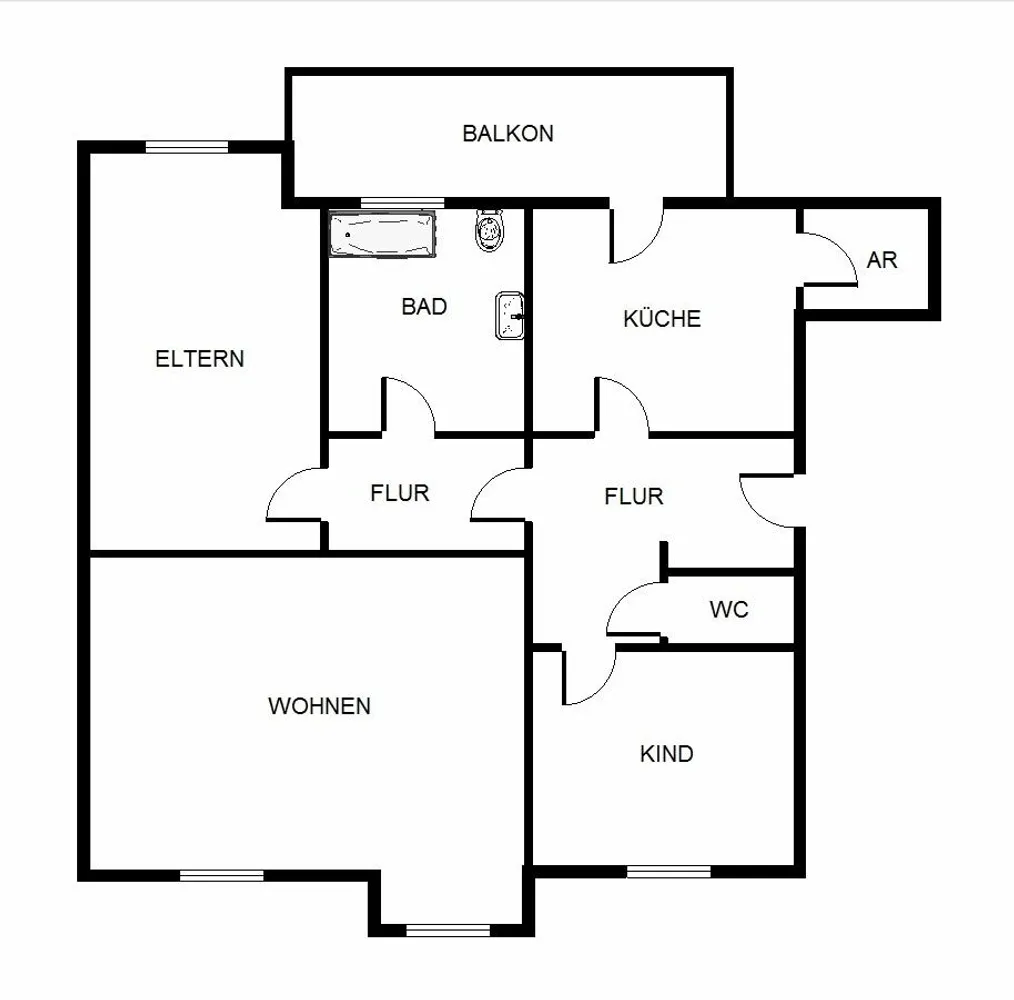 3 Zimmer Wohnung mit 76 m² in Essen – Bild 4