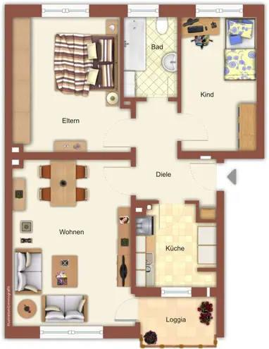 3 Zimmer Wohnung mit 62 m² in Mönchengladbach – Bild 2