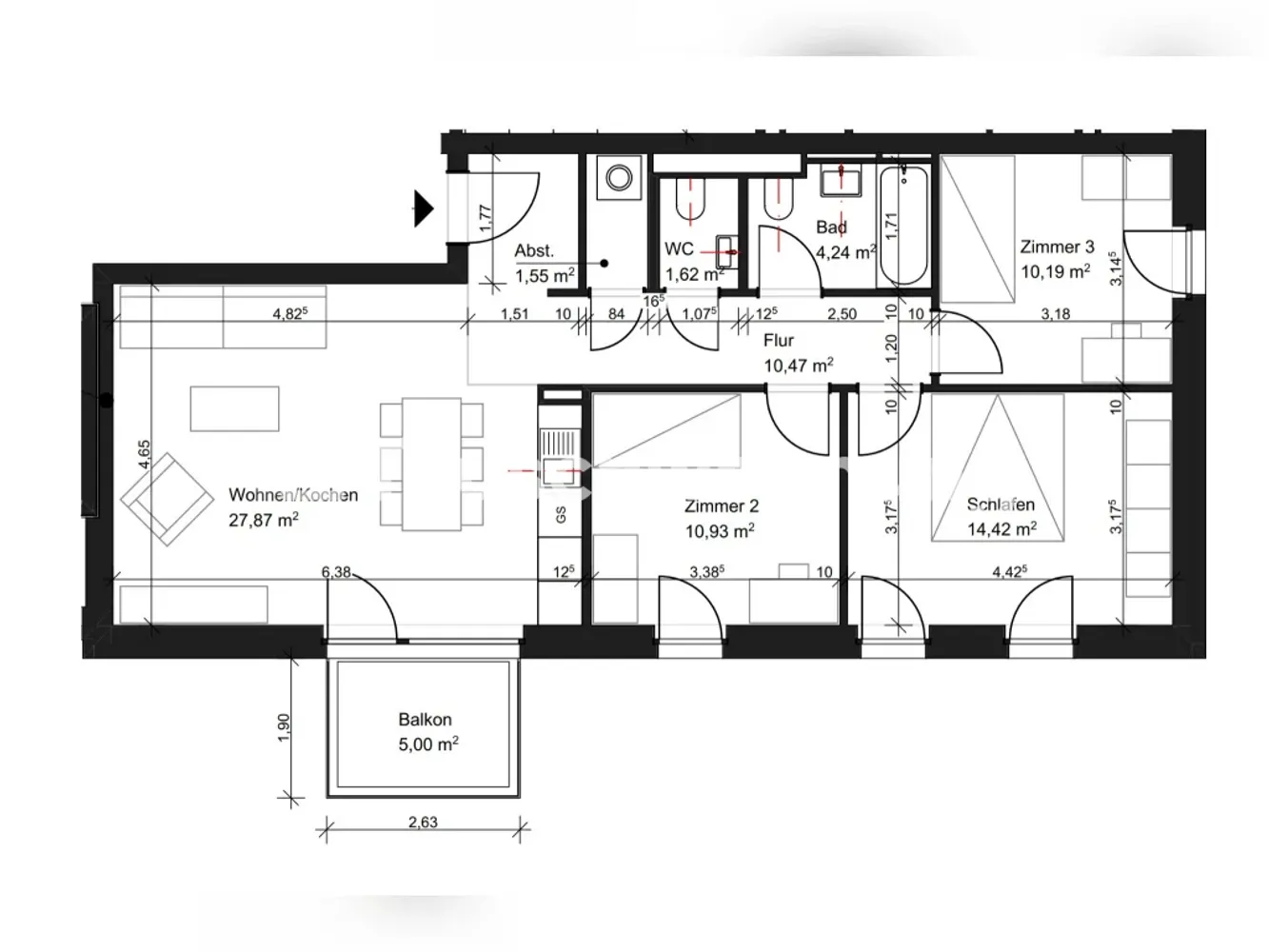 4 room apartment with 82 m² in Berlin – Photo 8