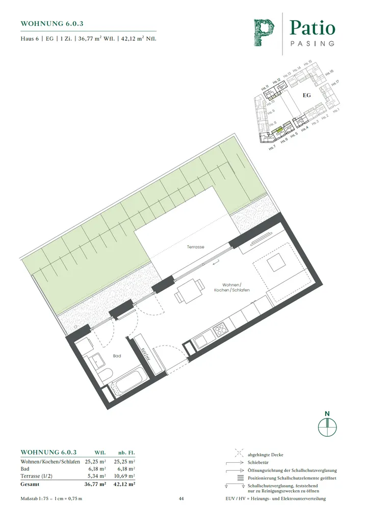 1 room apartment with 37 m² in Munich – Photo 2