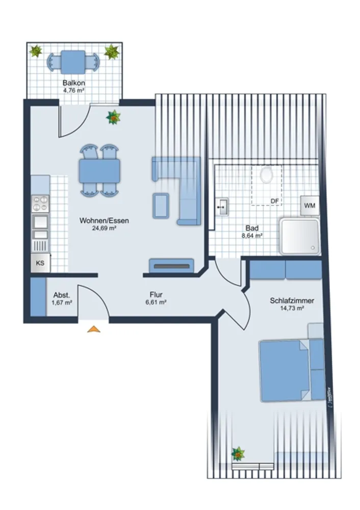 2 Zimmer Wohnung mit 59 m² in Hamburg – Bild 5
