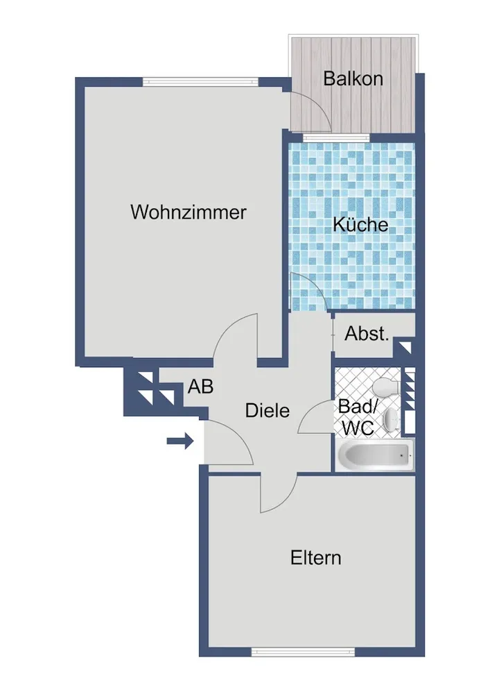 2 Zimmer Wohnung mit 56 m² in Frankfurt am Main – Bild 3