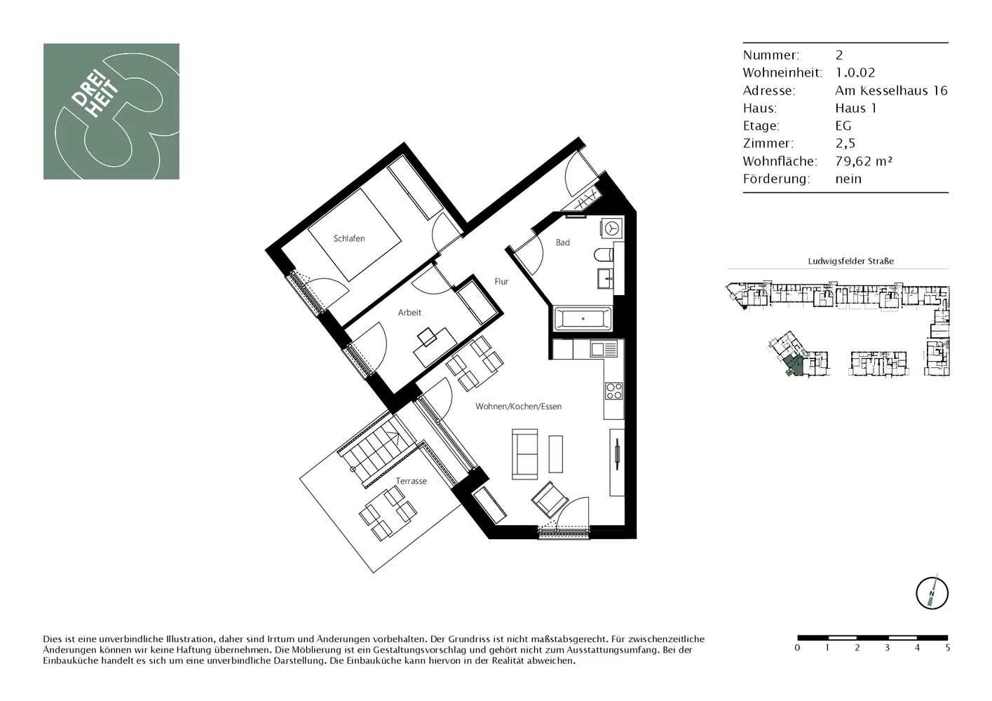 3 Zimmer Wohnung mit 80 m² in München – Bild 4