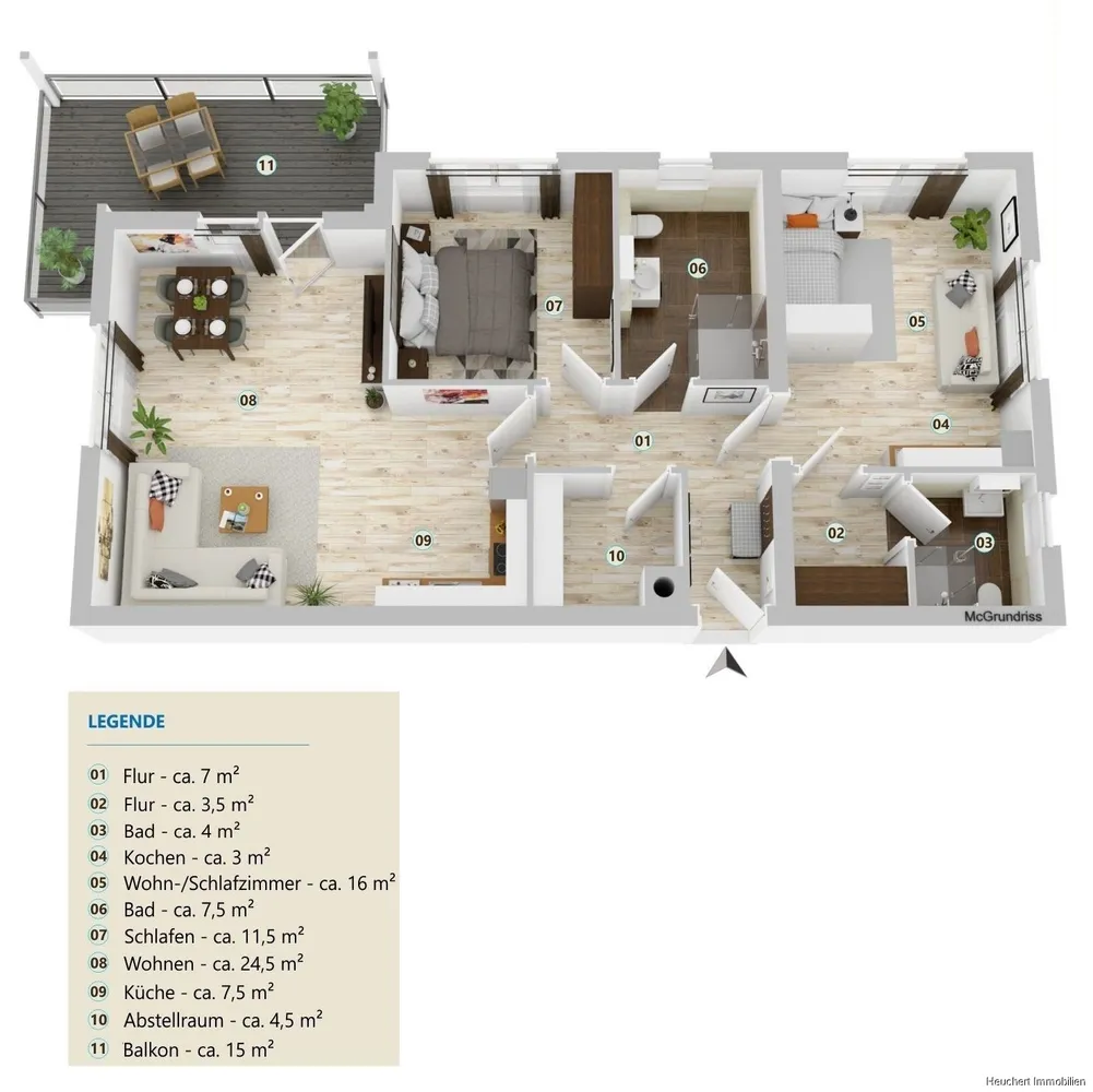 3 Zimmer Wohnung mit 89 m² in Gifhorn – Bild 2