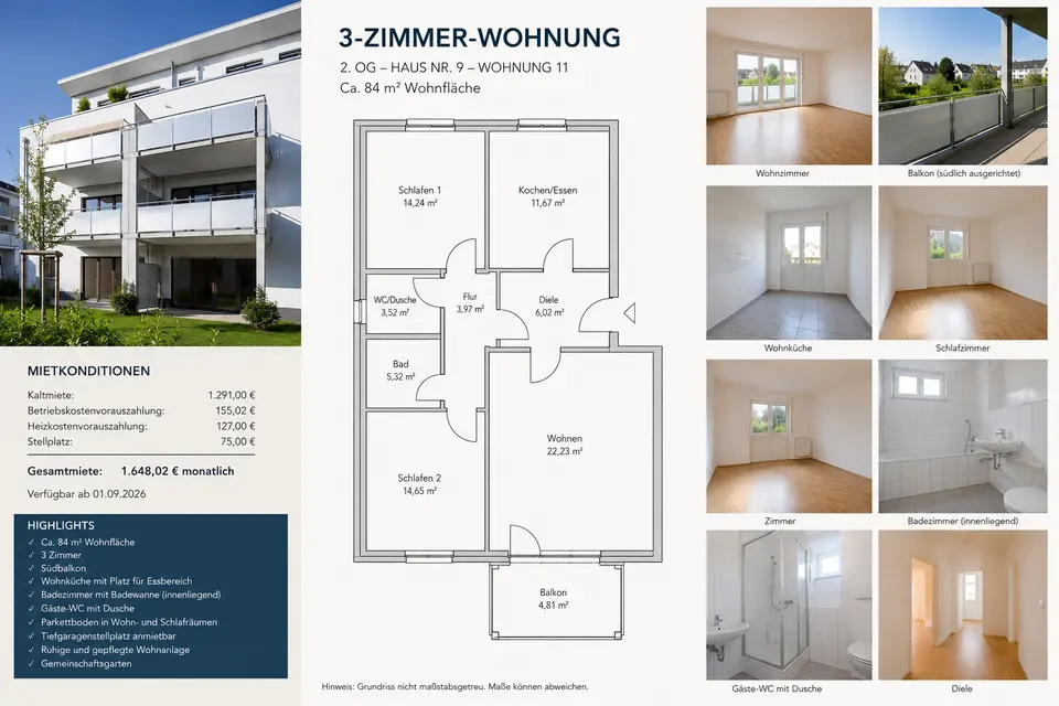 2 Zimmer Wohnung mit 77 m² in Hürth – Bild 9