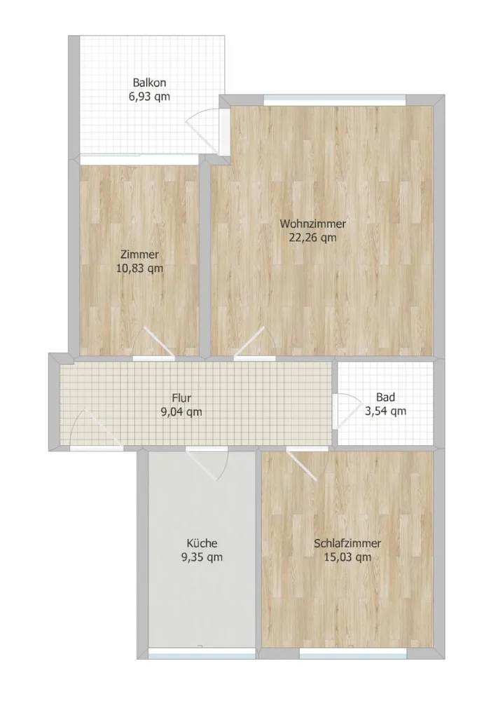 3 Zimmer Wohnung mit 74 m² in Osnabrück – Bild 2