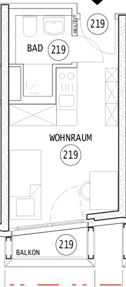 1 Zimmer Wohnung mit 19 m² in München – Bild 5