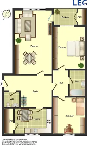 3 room apartment with 81 m² in Hamm – Photo 2