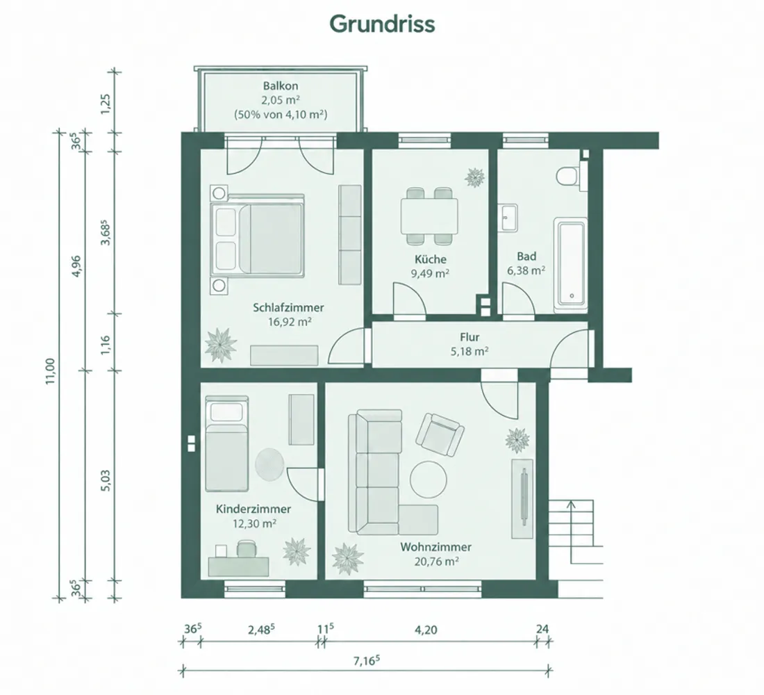3 Zimmer Wohnung mit 73 m² in Krefeld – Bild 10