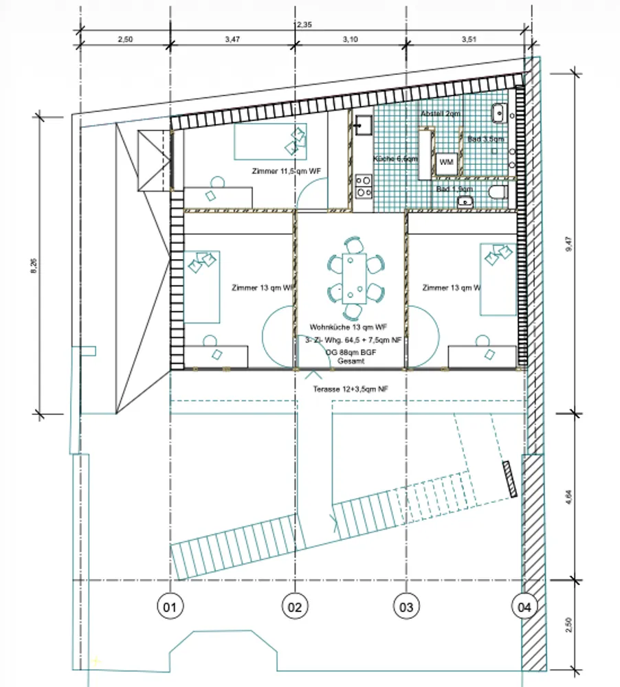 3 Zimmer Wohnung mit 69 m² in Karlsruhe – Bild 12