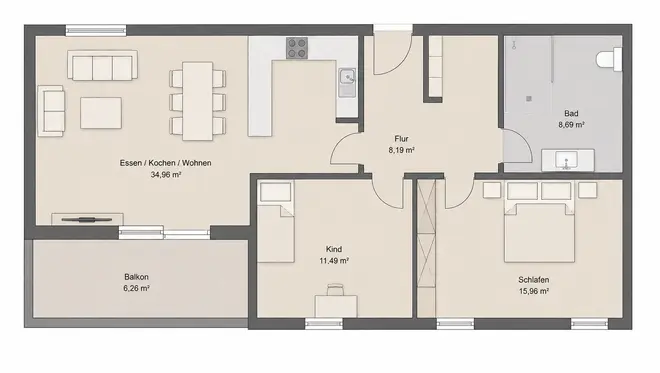 3 Zimmer Wohnung mit 90 m² in Essen – Bild 9