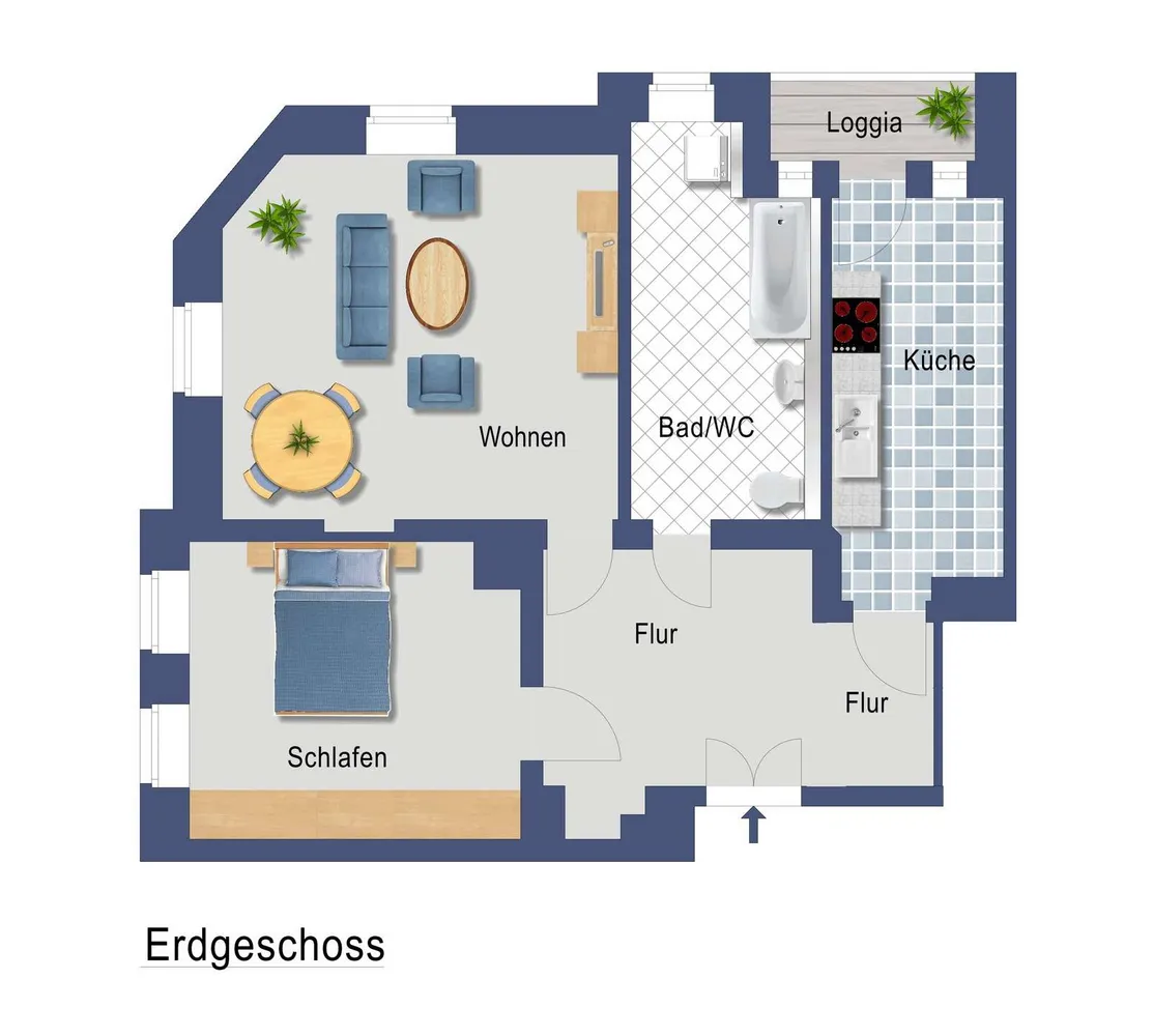 2 room apartment with 70 m² in Dresden – Photo 2