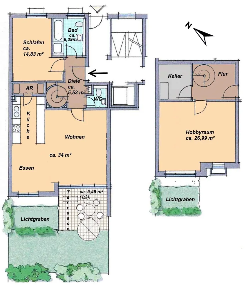 3 Zimmer Wohnung mit 90 m² in Nürnberg – Bild 1