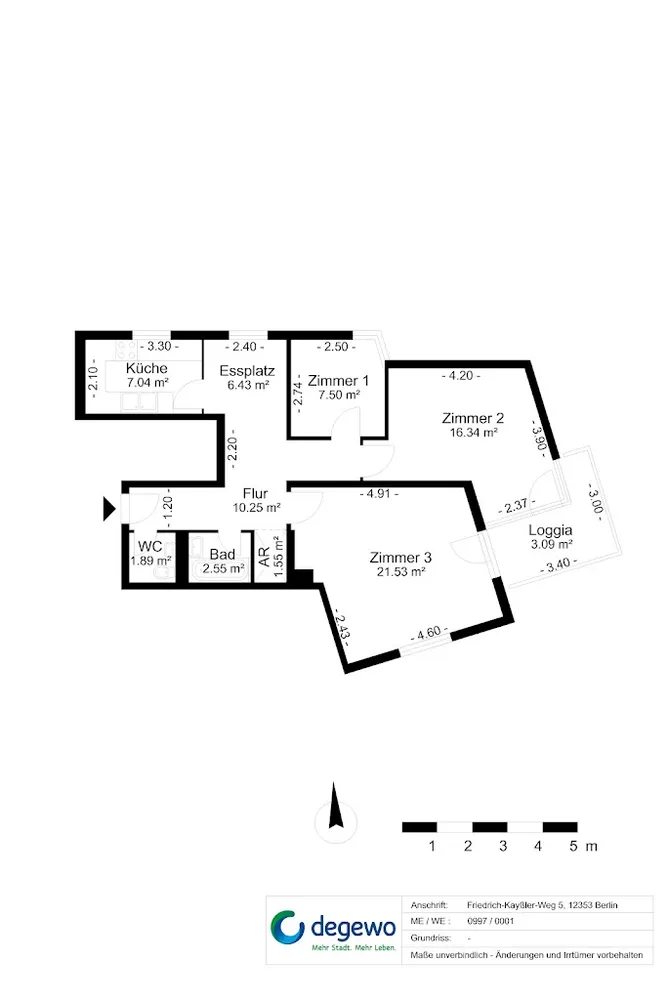 3 Zimmer Wohnung mit 78 m² in Berlin – Bild 2