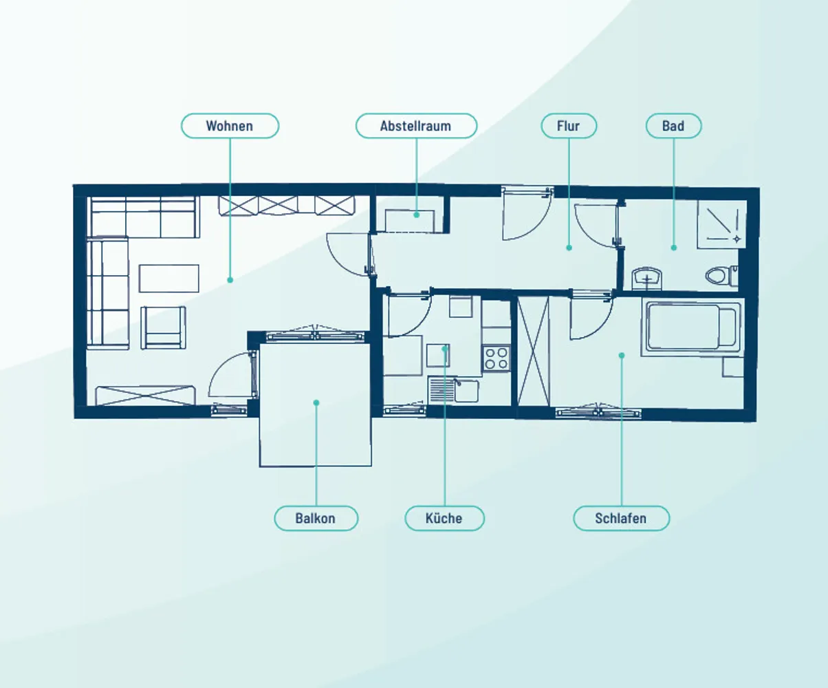 2 Zimmer Wohnung mit 56 m² in Lünen – Bild 9