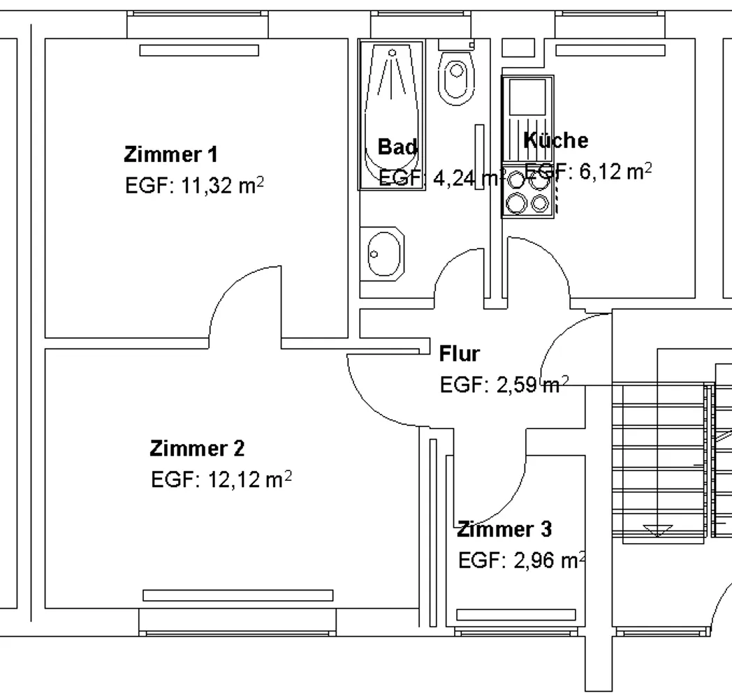 2 room apartment with 40 m² in Kassel – Photo 2