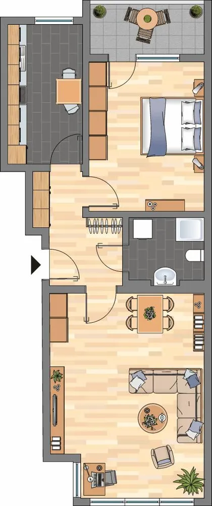 2 Zimmer Wohnung mit 59 m² in Duisburg – Bild 2