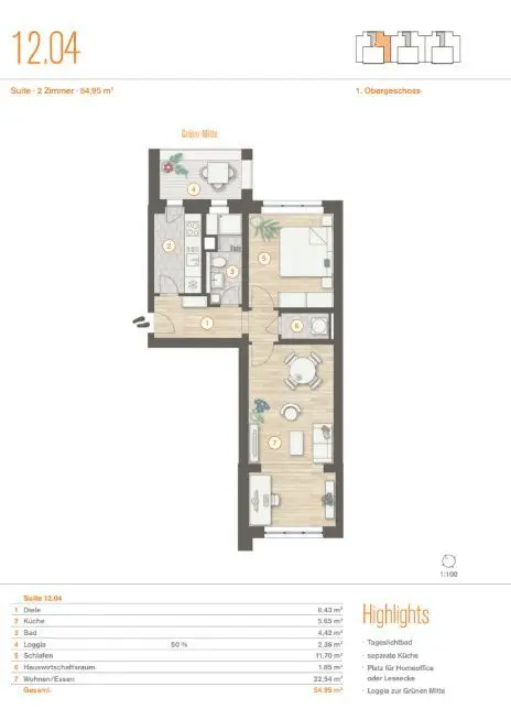2 Zimmer Wohnung mit 55 m² in Falkensee – Bild 10