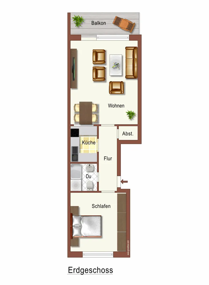 1 room apartment with 41 m² in Mönchengladbach – Photo 3