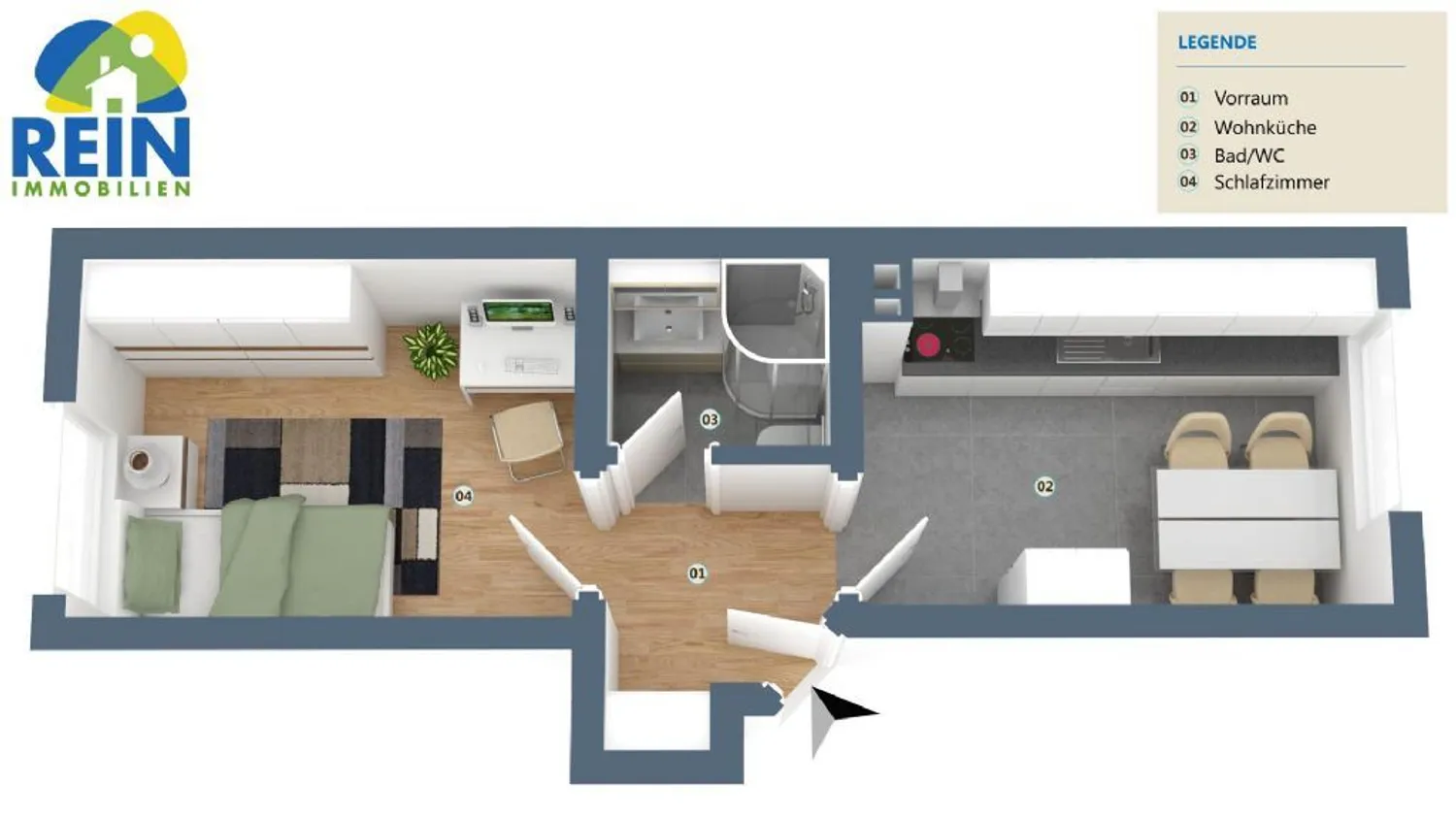 2 room apartment with 38 m² in Stuttgart – Photo 10