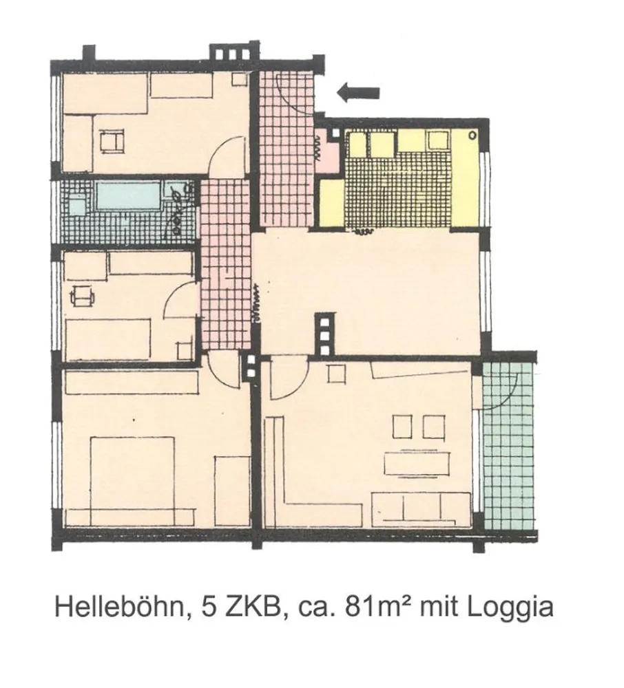 4 Zimmer Wohnung mit 82 m² in Kassel – Bild 2