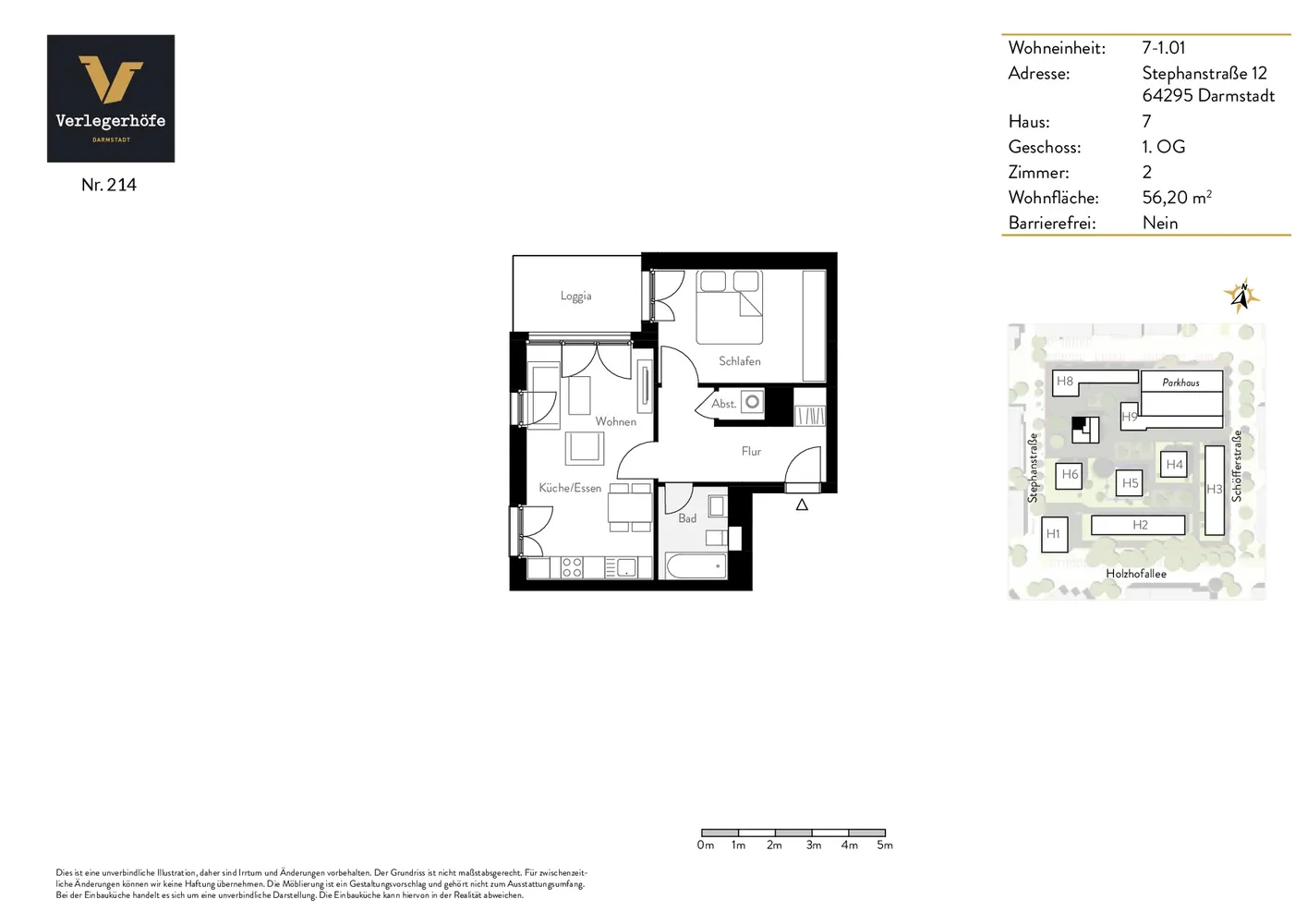 2 Zimmer Wohnung mit 56 m² in Darmstadt – Bild 6