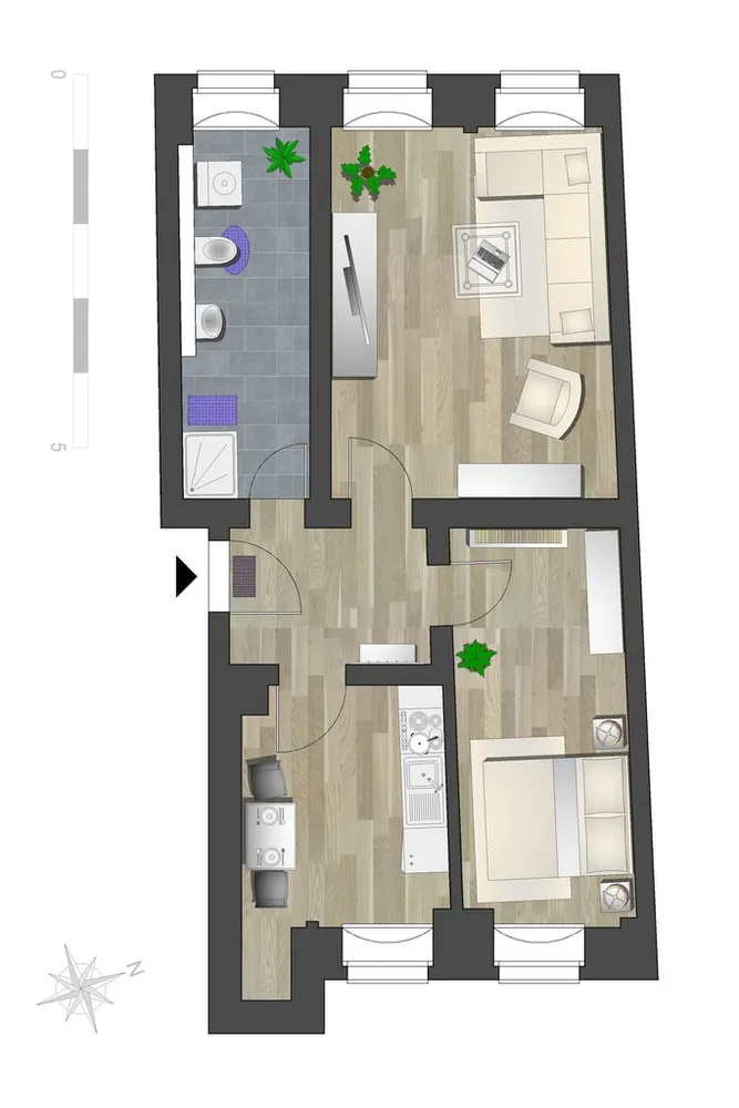 2 room apartment with 54 m² in Chemnitz – Photo 6