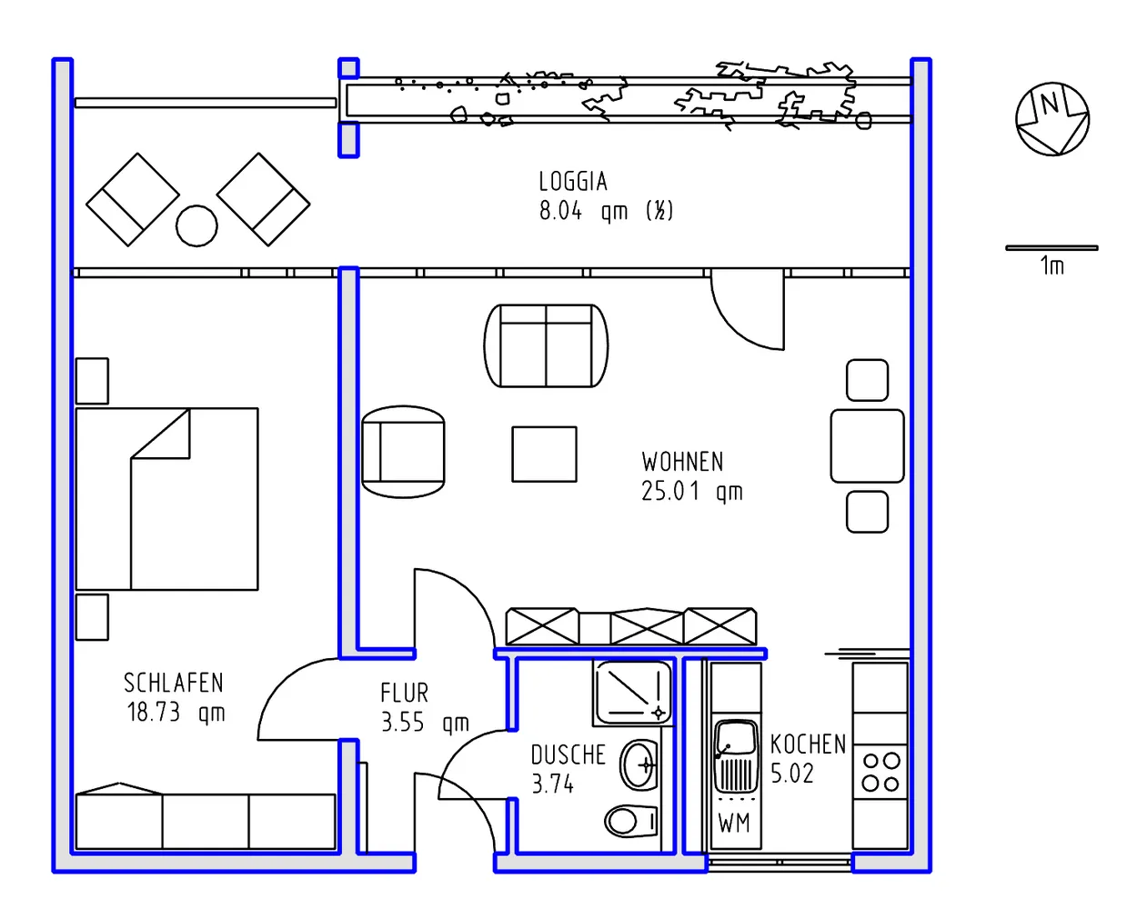 2 Zimmer Wohnung mit 64 m² in Mannheim – Bild 3