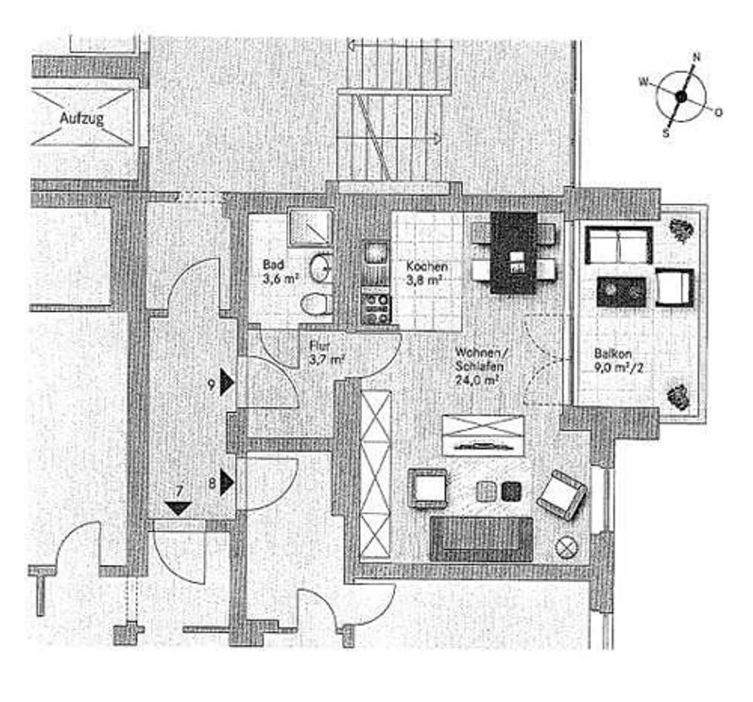 1 Zimmer Wohnung mit 40 m² in Dresden – Bild 3