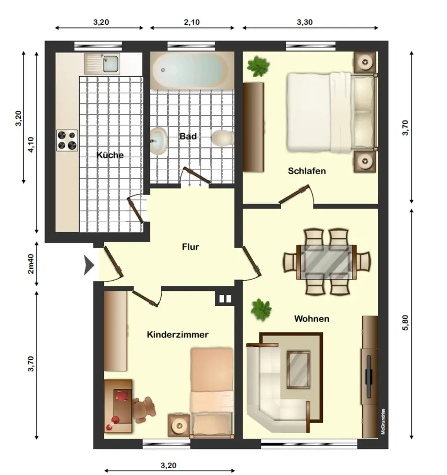 3 Zimmer Wohnung mit 81 m² in Altenburg – Bild 4