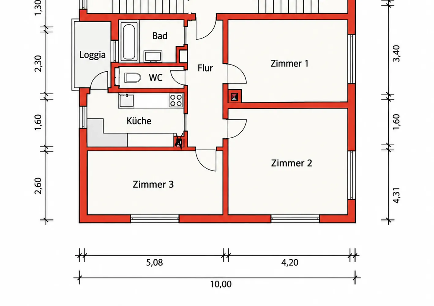 3 Zimmer Wohnung mit 69 m² in Pforzheim – Bild 4