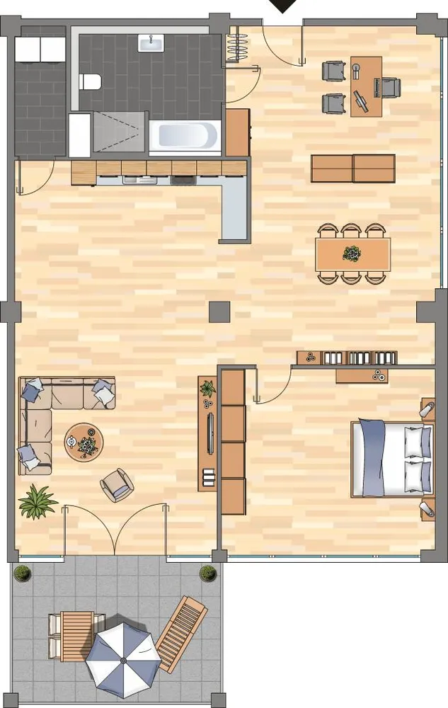 2 Zimmer Wohnung mit 133 m² in Bremen – Bild 12