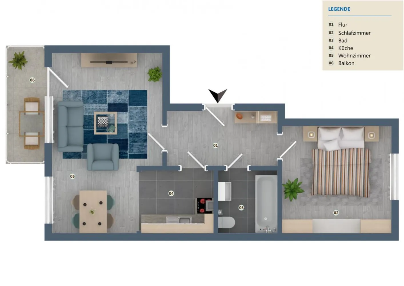 2 Zimmer Wohnung mit 48 m² in Magdeburg – Bild 5