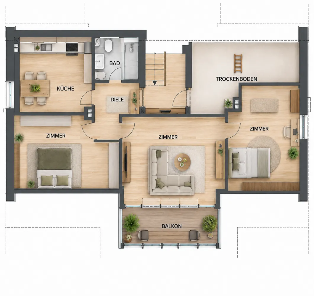3 Zimmer Wohnung mit 74 m² in Hamburg – Bild 3