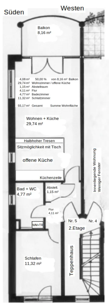 2 Zimmer Wohnung mit 55 m² in Bremen – Bild 4