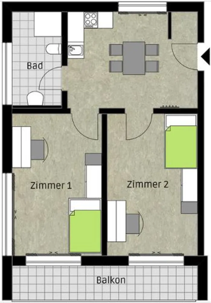 2 room apartment with 59 m² in Aalen – Photo 2