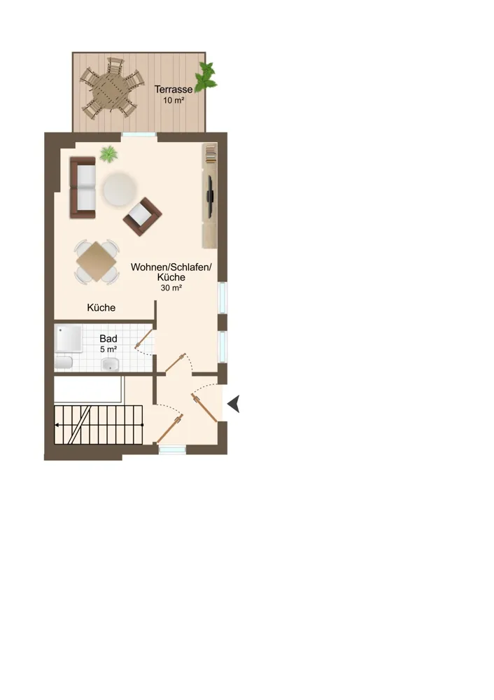 1 room apartment with 40 m² in Radebeul – Photo 9