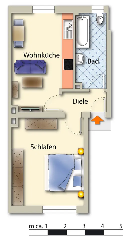 2 Zimmer Wohnung mit 42 m² in Essen – Bild 4