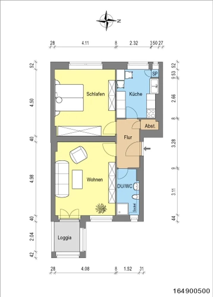 2 Zimmer Wohnung mit 60 m² in Potsdam – Bild 1