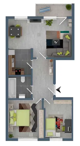 3 Zimmer Wohnung mit 58 m² in Magdeburg – Bild 8