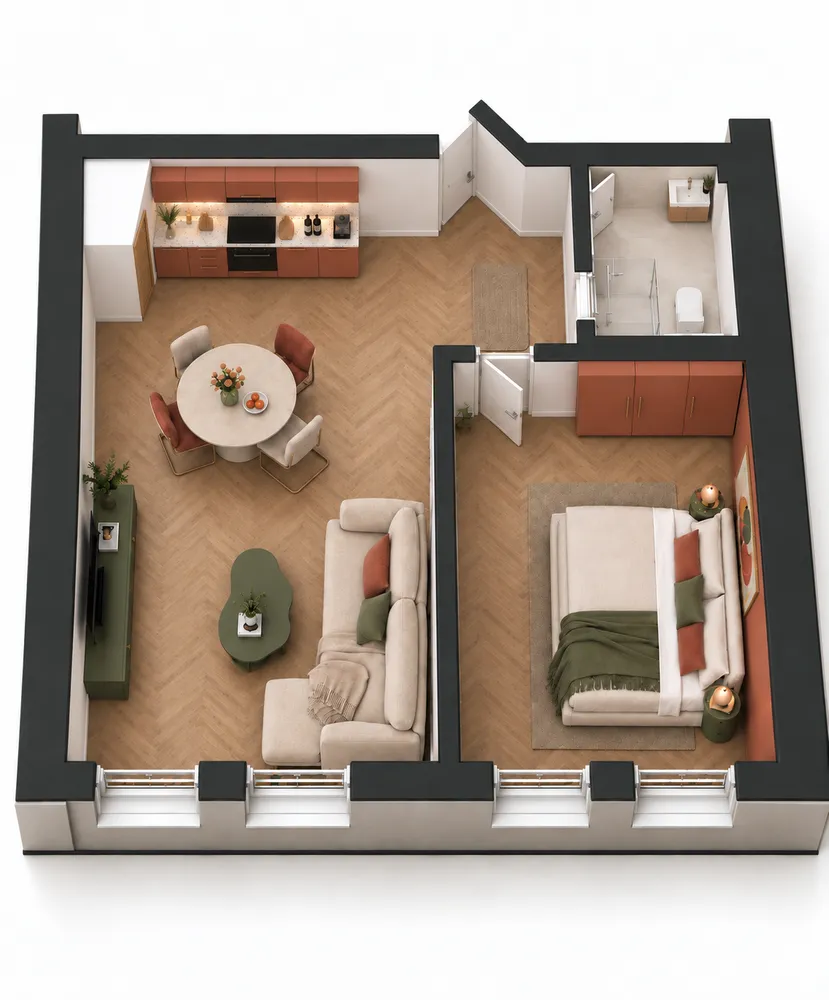2 Zimmer Wohnung mit 43 m² in Bochum – Bild 2