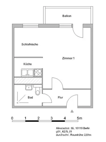 1 Zimmer Wohnung mit 35 m² in Berlin – Bild 2