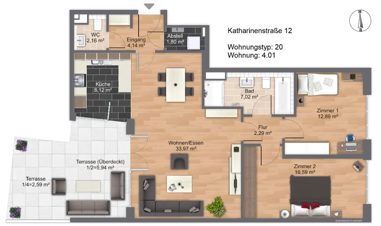 3 Zimmer Wohnung mit 97 m² in Hamburg – Bild 4