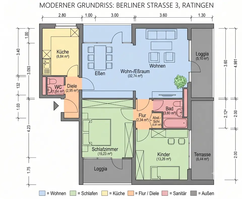 4 Zimmer Wohnung mit 90 m² in Ratingen – Bild 9