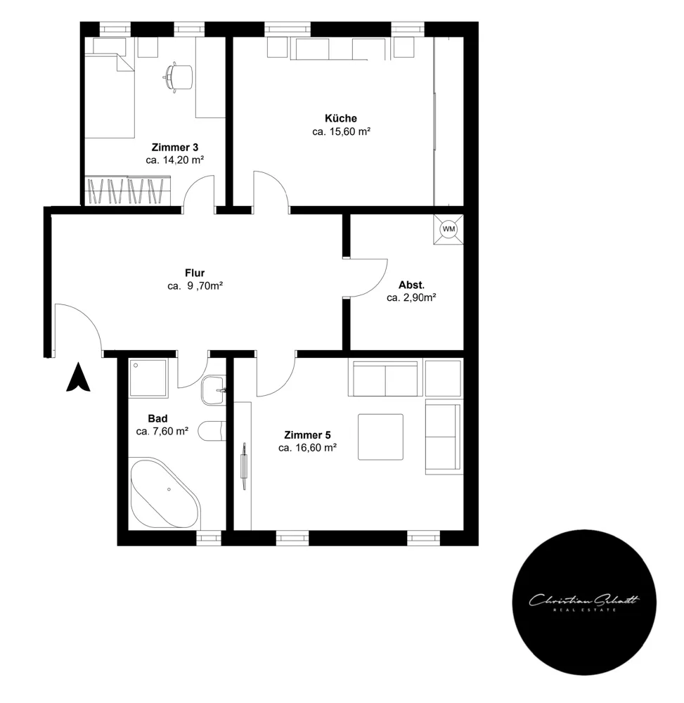 2 Zimmer Wohnung mit 67 m² in Leipzig – Bild 1