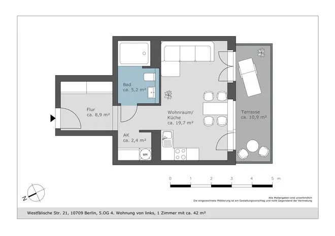1 Zimmer Wohnung mit 42 m² in Berlin – Bild 6