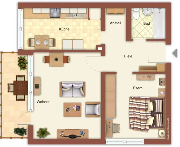 2 Zimmer Wohnung mit 54 m² in Mönchengladbach – Bild 2
